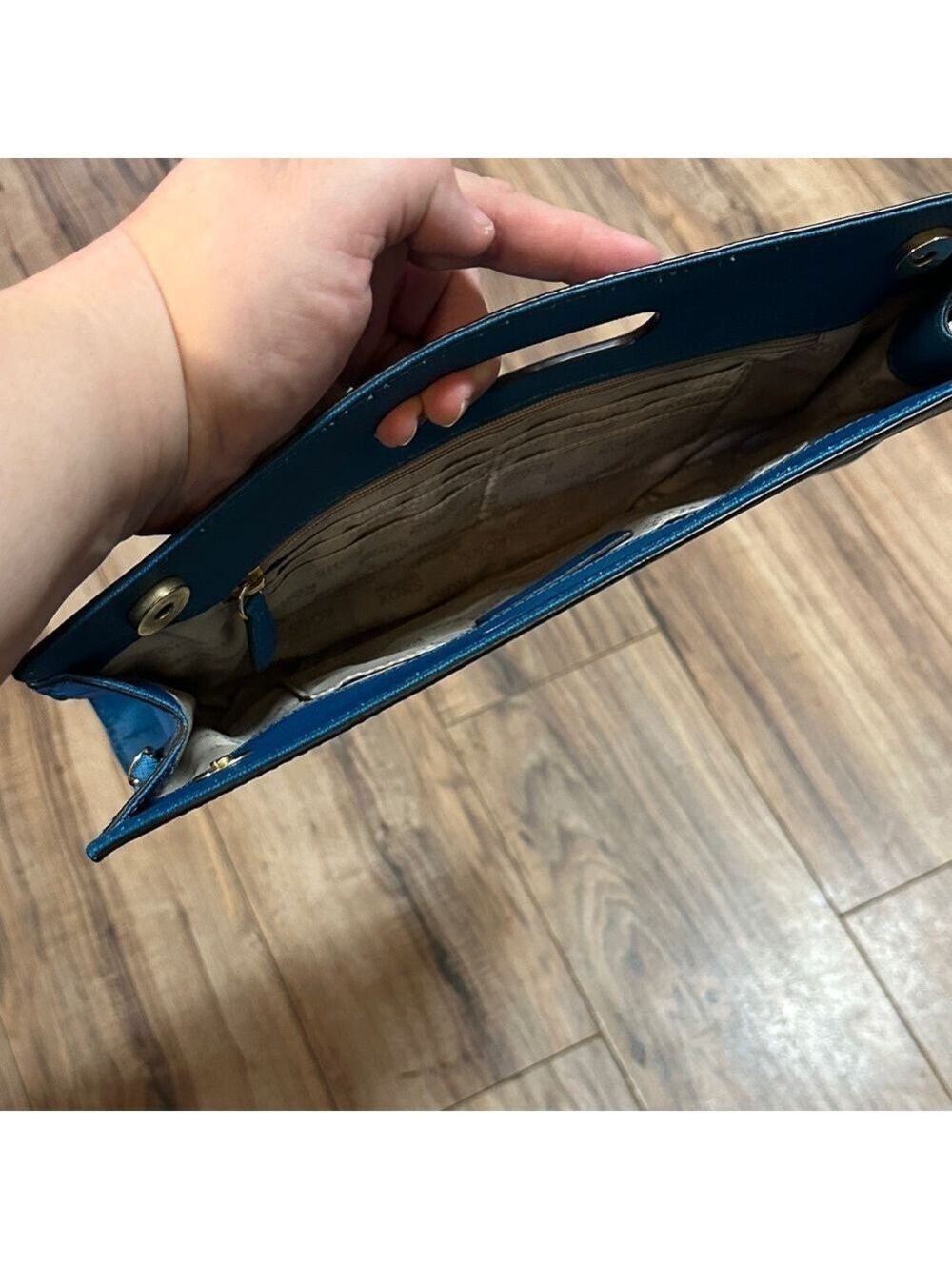 Michael Kors Tilda XL Teal Clutch - Picture 11 of 17